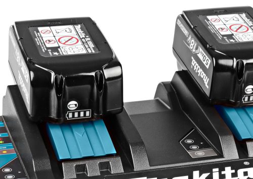 Makita akkumulátor töltő 14,4V-18V Li-ion KÉT PORTOS LXT (gyors)