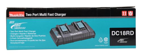 Makita akkumulátor töltő 14,4V-18V Li-ion KÉT PORTOS LXT (gyors)