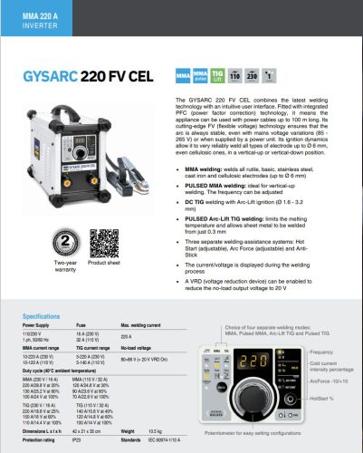 GYS PROGYS 220 FV CEL
