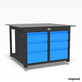 Siegmund Workstation 1212 6 zárt fiókot tartalmaz Ø 16 mm