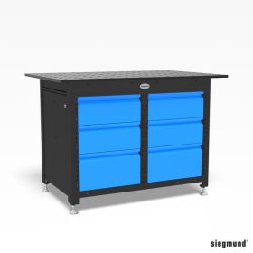 Siegmund Workstation 1212 6 zárt fiókot tartalmaz Ø 22 mm