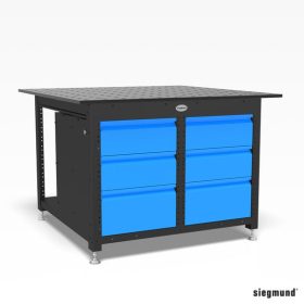Siegmund Workstation 1212 6 zárt fiókot tartalmaz Ø 22 mm