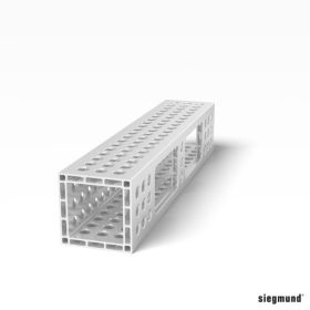 Alumínium U-alakú derékszög 100x100 (25 mm-es rács)