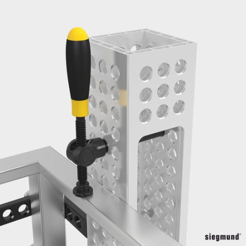 Alumínium U-alakú derékszög 100x100 ovális furattal